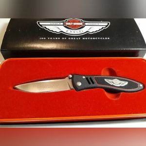 HARLEY DAVIDSON POCKET KNIFE '100TH ANNIVERSARY ' NEW W/CASE